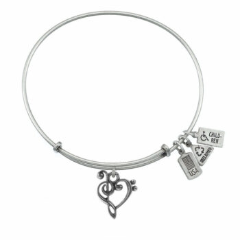 Music Heart Silver Silver